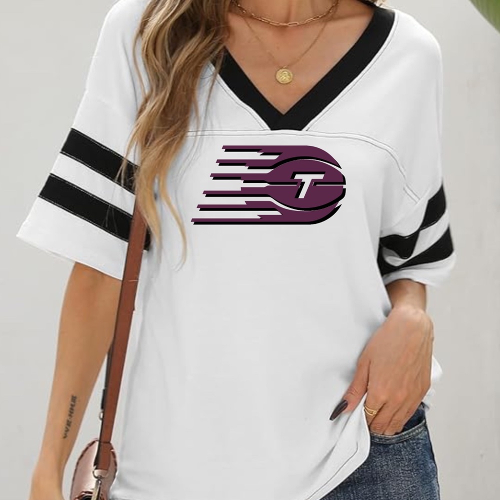 White Varsity Toronto Tempo Jersey Style Tee